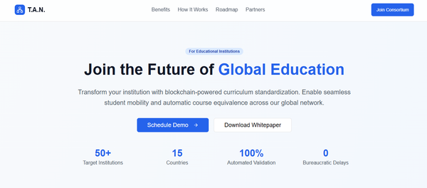 Tokenized Academic Network (T.A.N.), A new approach to tokenizing the future of education.